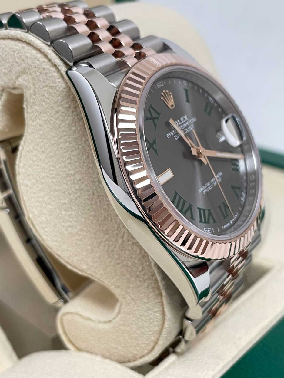 Rolex Datejust 41mm Steel & Rose Gold Wimbledon