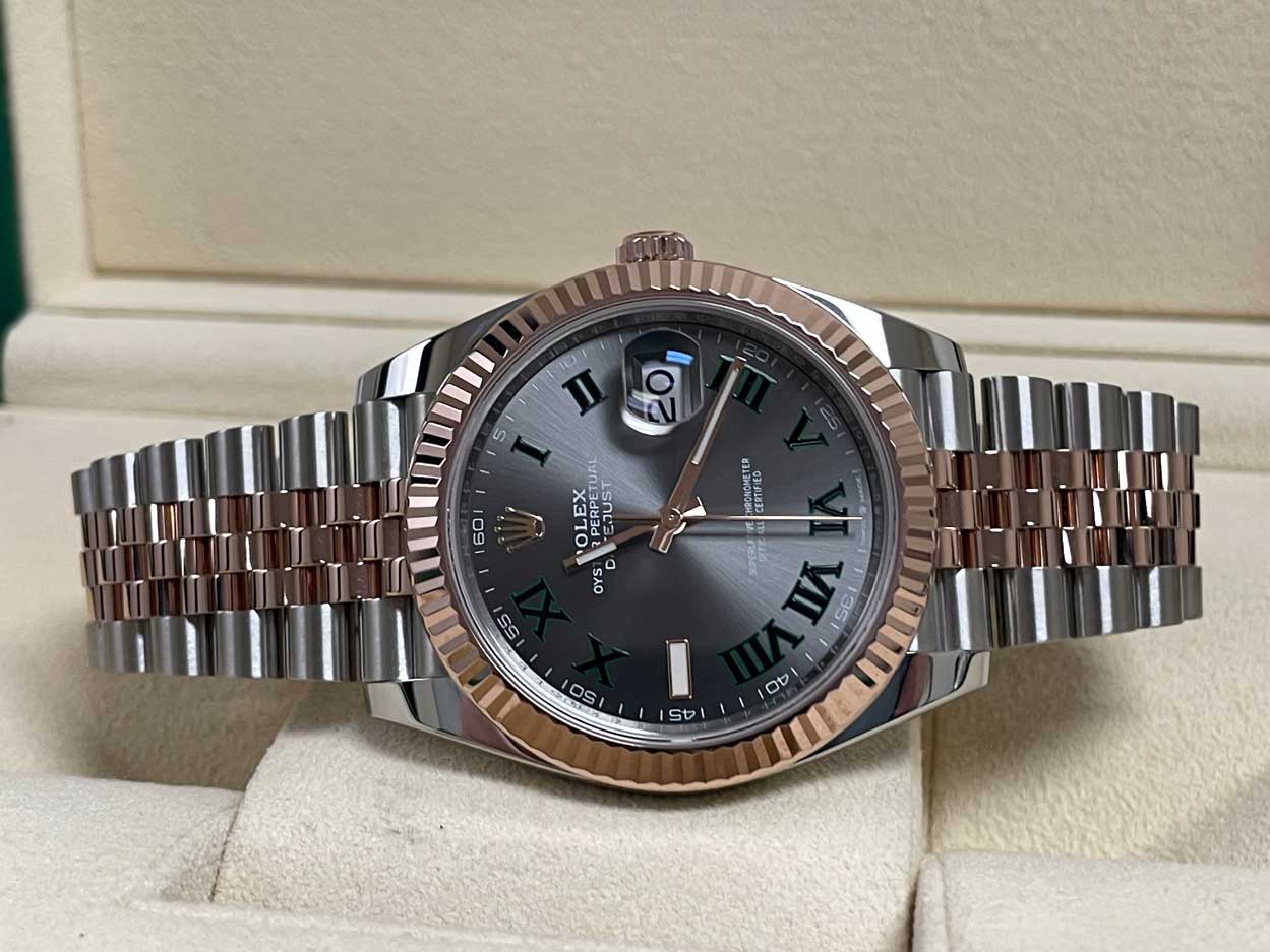 Rolex Datejust 41mm Steel & Rose Gold Wimbledon