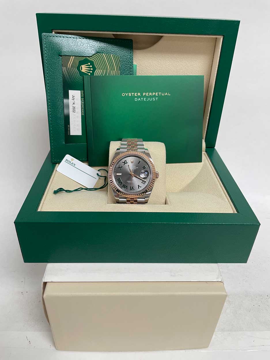 Rolex Datejust 41mm Steel & Rose Gold Wimbledon