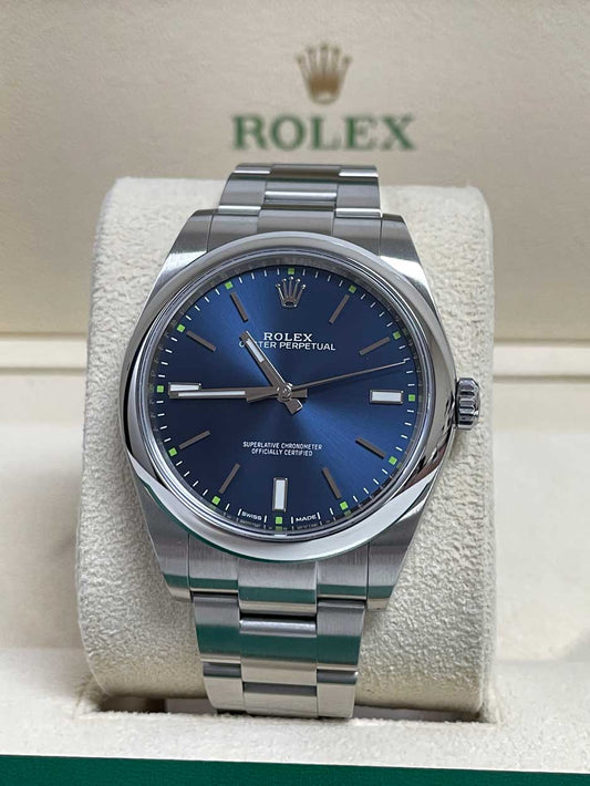 Rolex Oyster Perpetual No-Date 39mm Blue