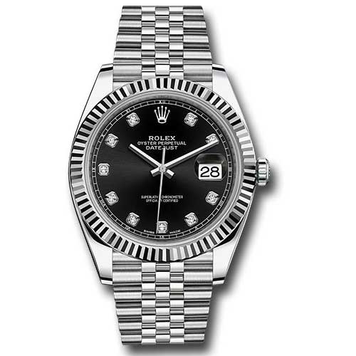 Rolex Datejust 41mm Steel and White Gold - Fluted Bezel - Jubilee