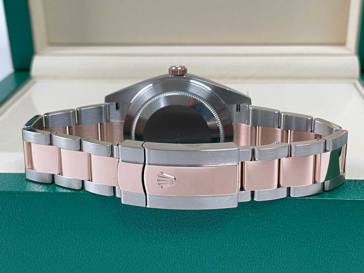 Rolex Datejust 41 Steel and Pink Gold - Fluted Bezel - Oyster