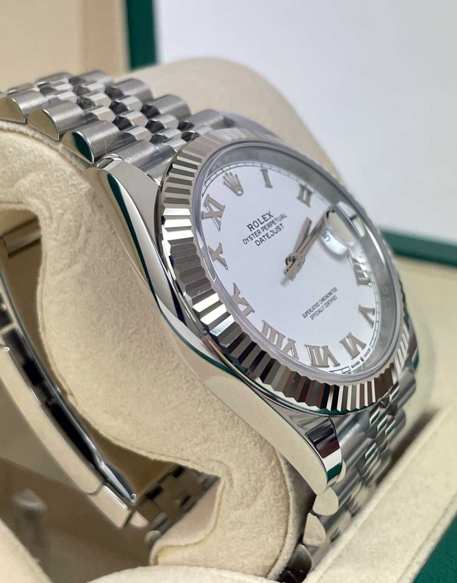 Rolex Datejust 41 Steel and White Gold - Fluted Bezel - Jubilee