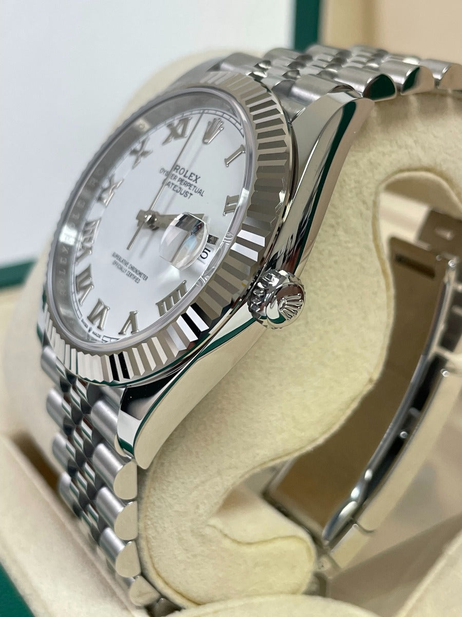 Rolex Datejust 41 Steel and White Gold - Fluted Bezel - Jubilee