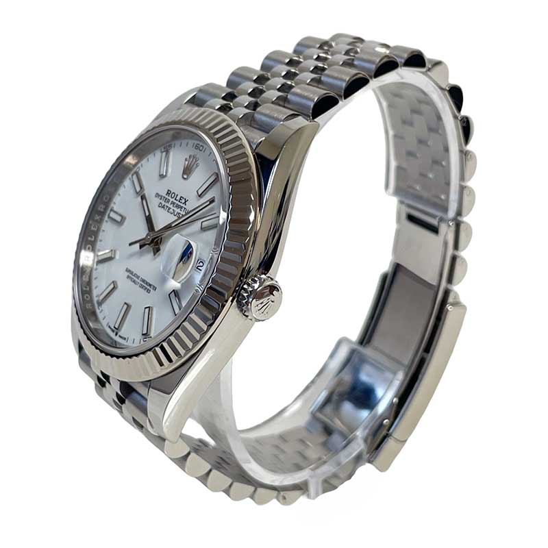 Rolex Datejust 41 Steel and White Gold - Fluted Bezel - Jubilee