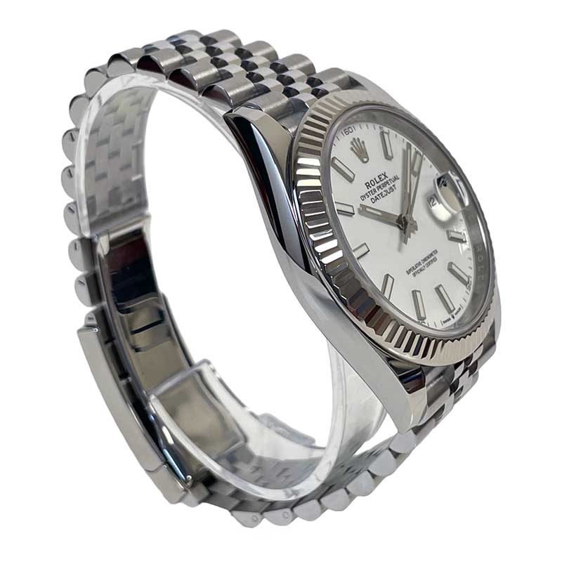 Rolex Datejust 41 Steel and White Gold - Fluted Bezel - Jubilee