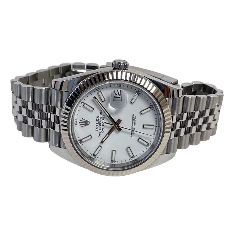 Rolex Datejust 41 Steel and White Gold - Fluted Bezel - Jubilee