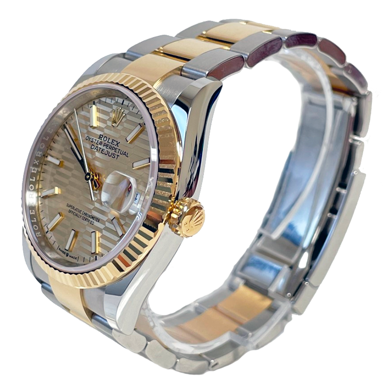 Rolex Datejust 36mm - Steel and Gold Yellow Gold - Fluted Bezel - Jubilee