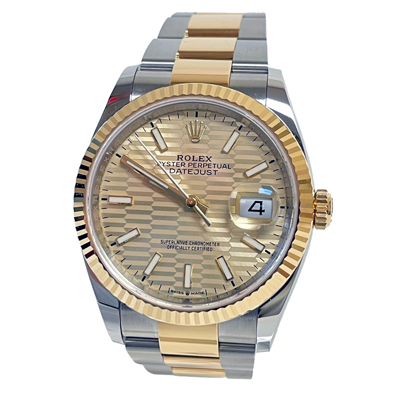 Rolex Datejust 36mm - Steel and Gold Yellow Gold - Fluted Bezel - Jubilee