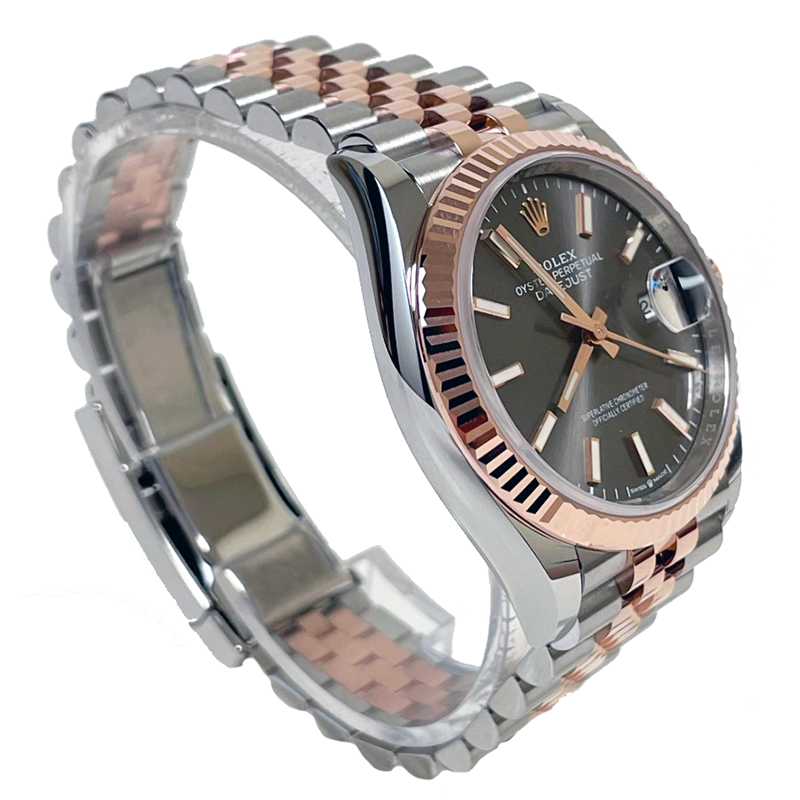 Rolex Datejust 36mm - Steel and Gold Pink Gold - Fluted Bezel - Jubilee