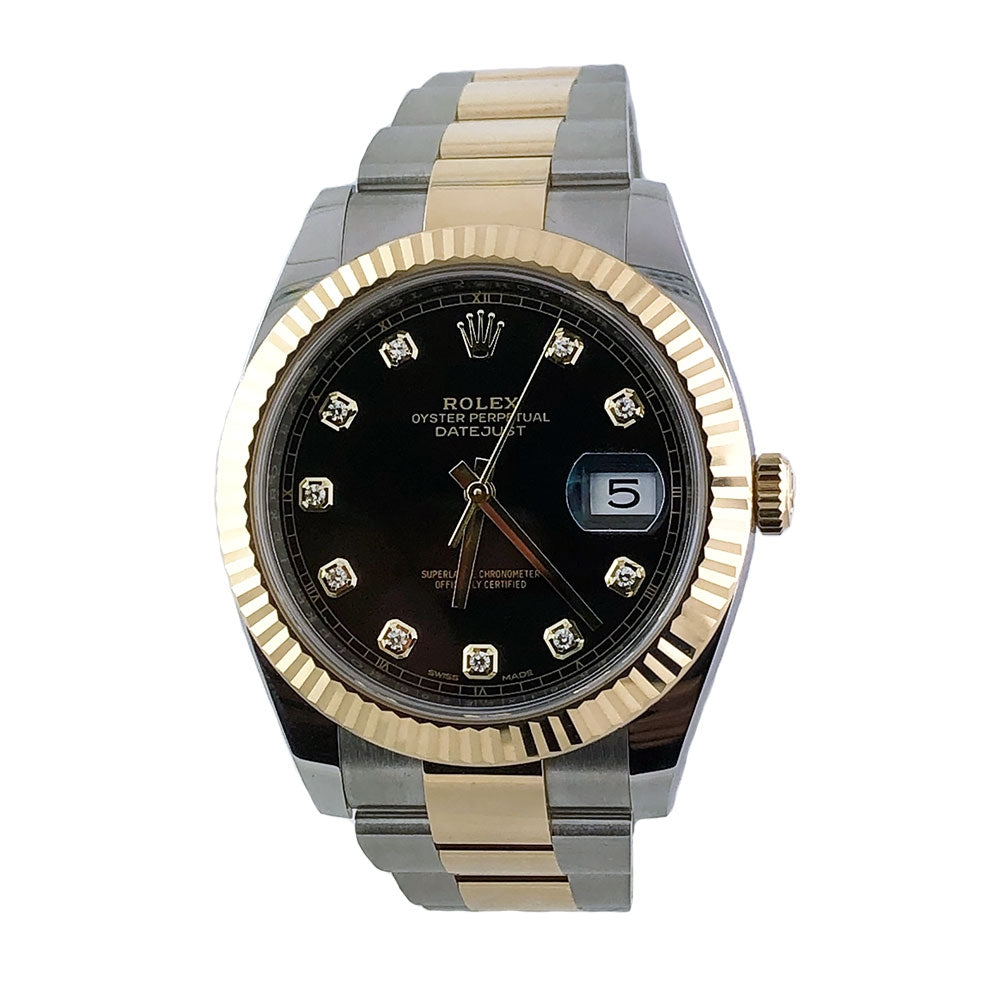 Rolex Datejust 41 Steel and Yellow Gold - Fluted Bezel - Oyster