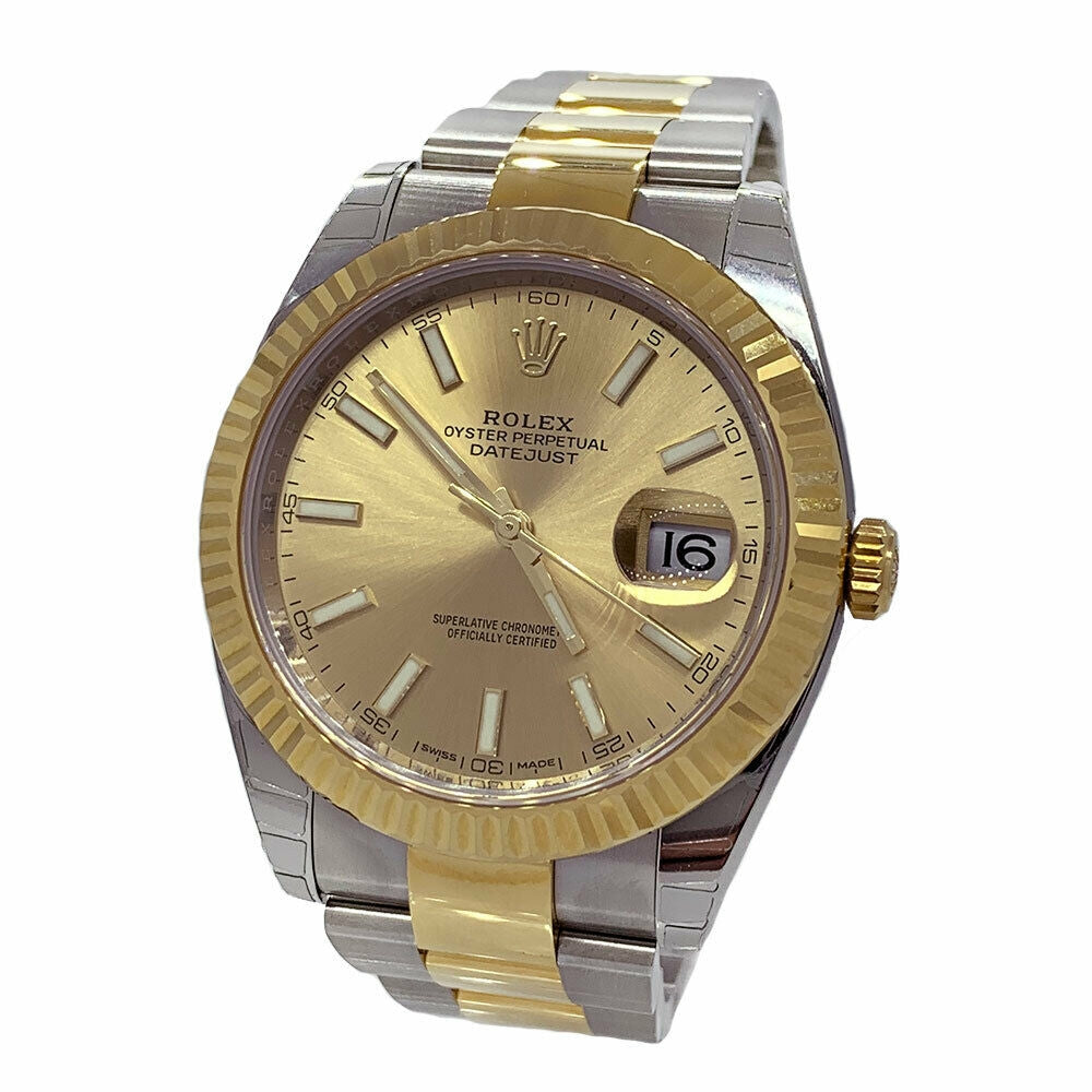 Rolex Datejust 41 Steel and Yellow Gold - Fluted Bezel - Oyster